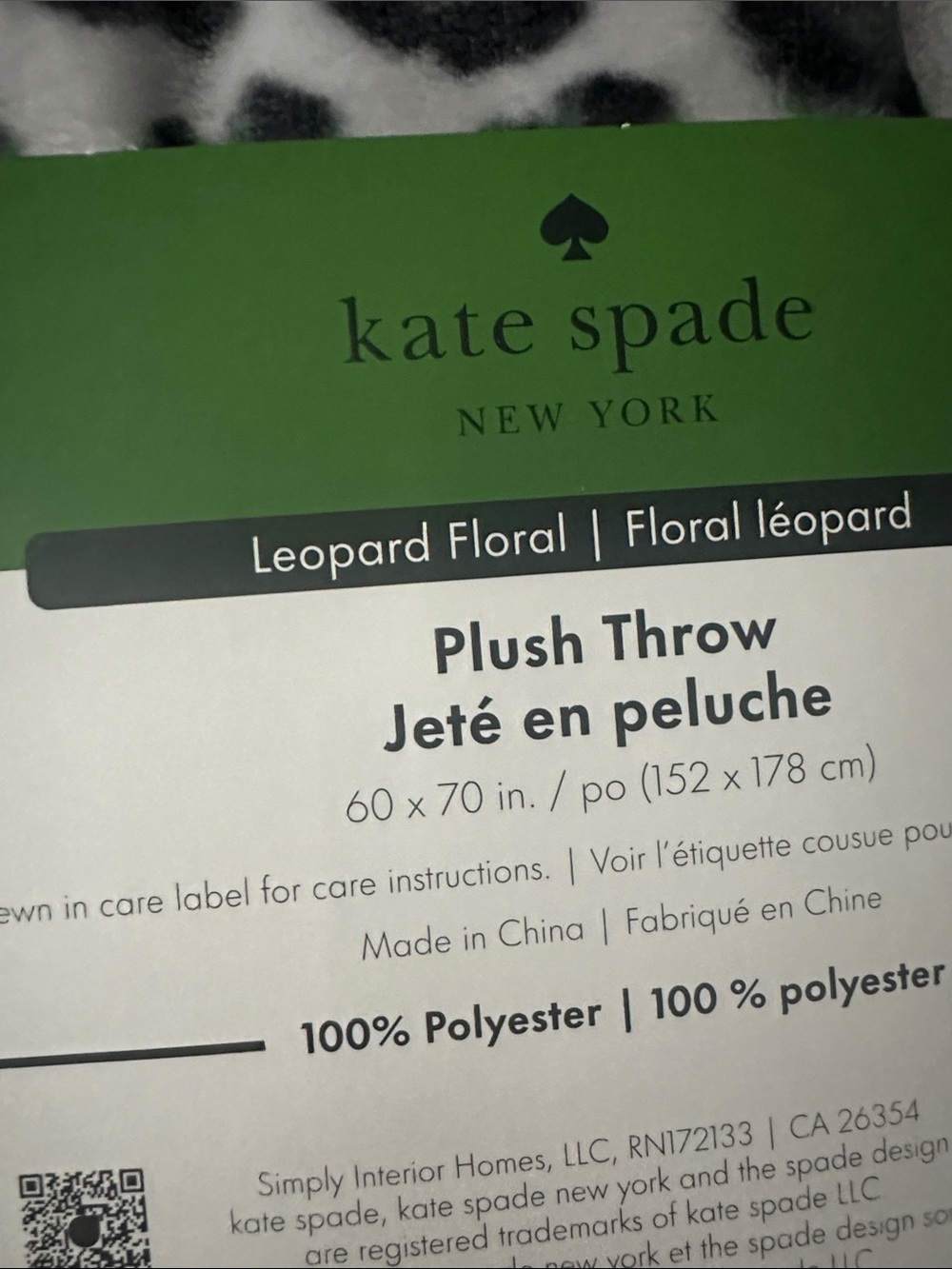 NWT Kate Spade throw blanket - Picture 5 of 5